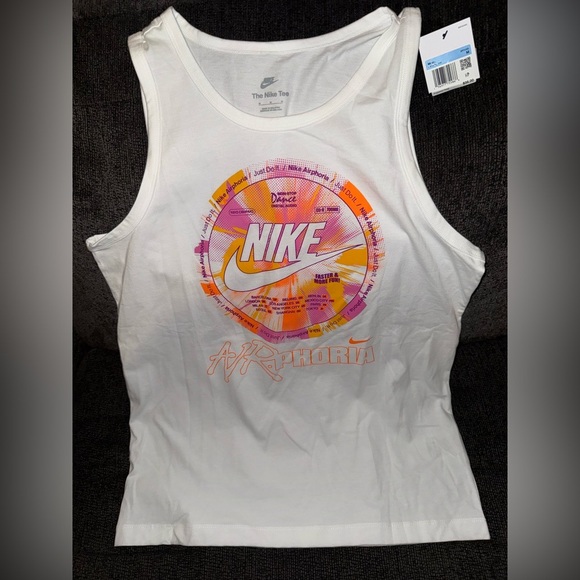 Nike Men’s White Tank - Picture 1 of 2